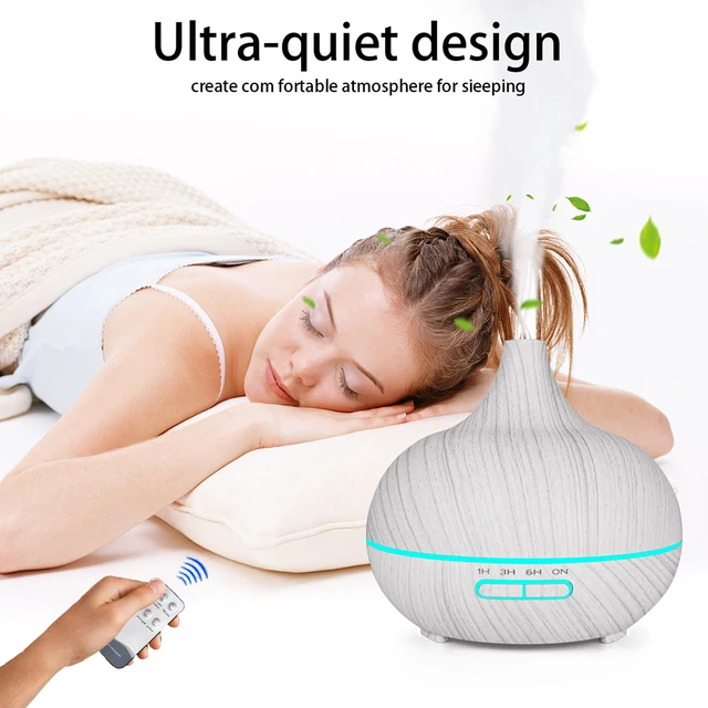 Aroma Diffuser Essential Oil Diffusor Air Humidifier Ultrasonic Remote Control 7 Color LED Lamp Mist Maker For Home 300ml 500ml 5