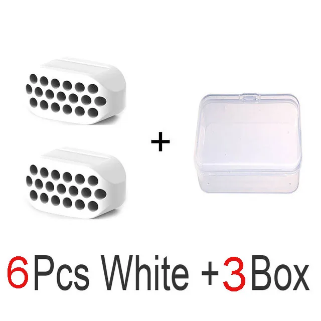 6Pcs White With 3Box