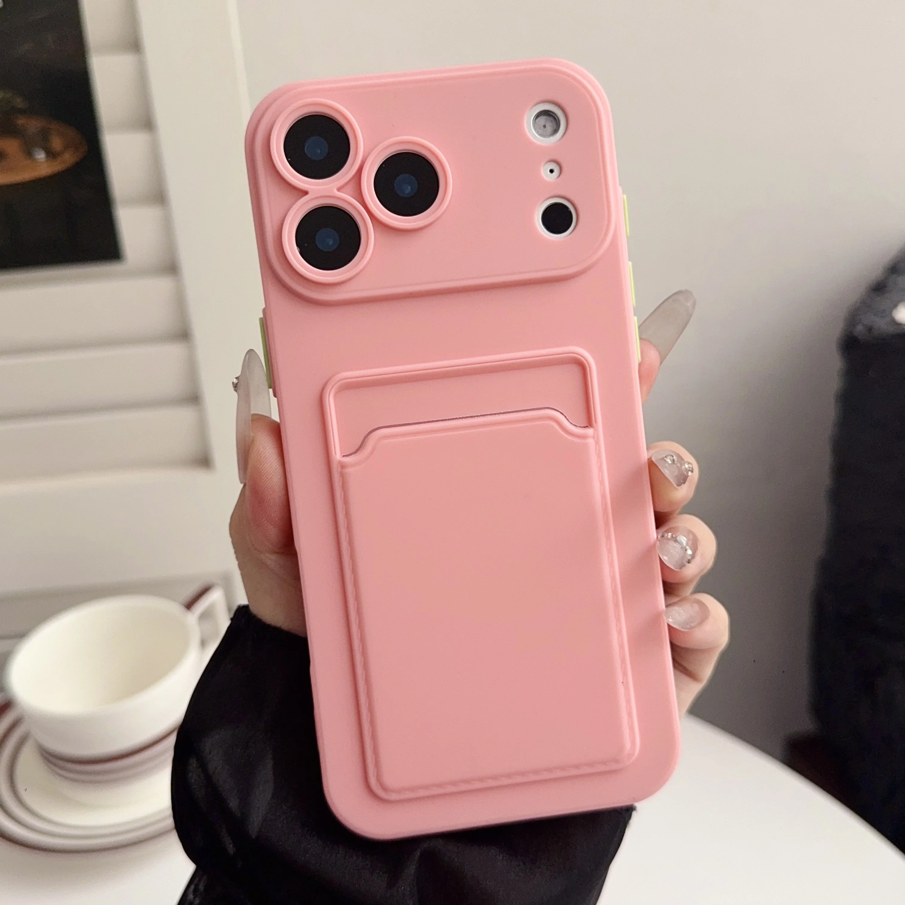 Luxury Soft Silicone Wallet Card Holder Phone Case with Slot Bag