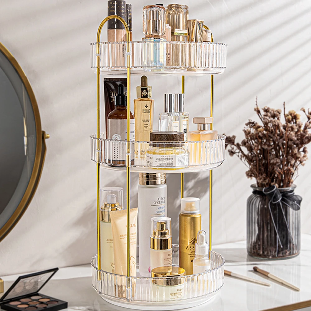 360-Organisateur de MaquiLLage de bureau de rotation de degré/Stockage cosMétiqu