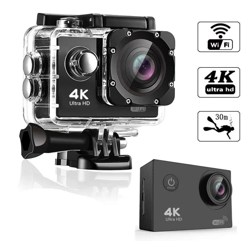 와이파이 풀 HD 1080p 방수 수중 비디오 녹화 카메라, 4K 액션 카메라, 스포츠 카메라, 2.0 인치 야외 캠코더