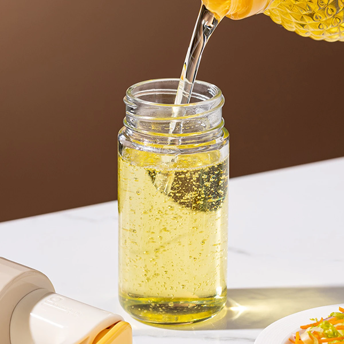 WORTHBUY 180/250ML Oil Spray Bottles Glass Oil Spray Kettle For Air Fryer Kitchen Utensils Sprayer Pressing Seasoning Bottle