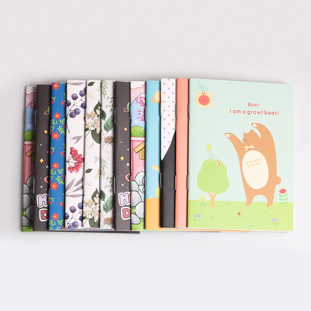 Leather notebook Student notebook Bullet journal notebook Budget binder notebook Guided journal Kraft paper sketchbook 10sets/Lot Korean Cute Small Notebooks Portable A7 Mini Planners Agenda Diary Stationery Journal Notepad Note Kids Prize Booklet