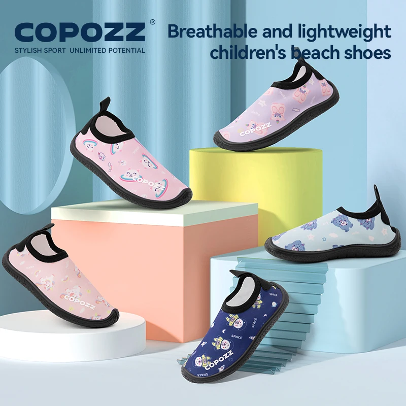 COPOZZ 43501 Children Water Beach Shoes Kids Swimming Shoes Quick-Drying Aqua Shoes Boys Girls Soft Floor Indoor Slipper Swim Socks