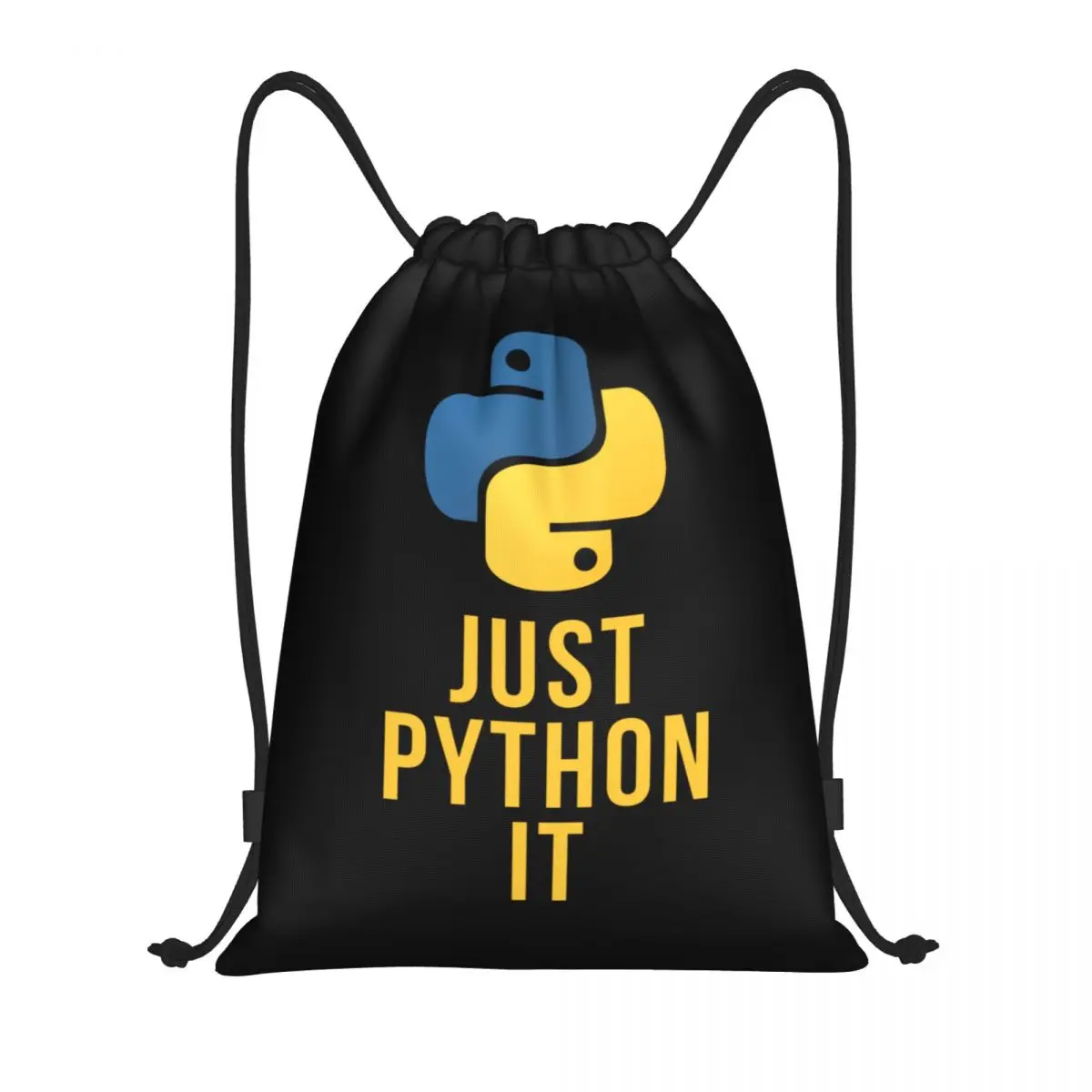 

Custom Inspiration Python Developer Drawstring Bag Yoga Backpacks Men Women Programing Language Code Coder Sports Gym Sackpack