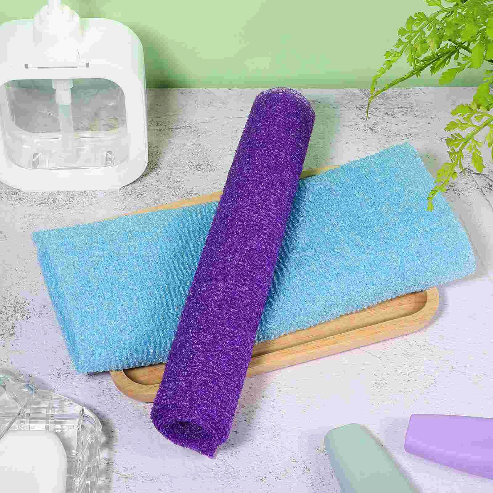 

4 Pcs Wash Cloth Bath Towel Sponge Womens Hair Nylon Exfoliating Cloths for Body