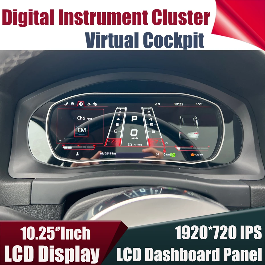 

12.3 LCD Digital Instrument Gauge Cluster Speedometer For VW Golf 6 7 Passat Variant B8 CC Tiguan Scirocco Jetta Dashboard Panel