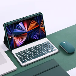 Universal Keyboard Cover with Multi-Language Support and Pencil Holder for Spanish (Green with mouse)