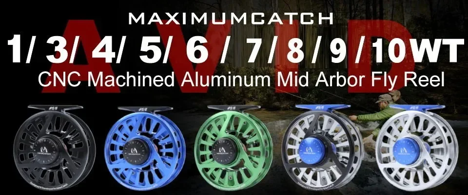 MAXCATCH Cruiser Fly Fishing Rod 2/3/4WT 7ft 7.5ft 8ft 6 Section Fast Action IM10 Carbon Blank AA Reel Seat Extra Hard Tube