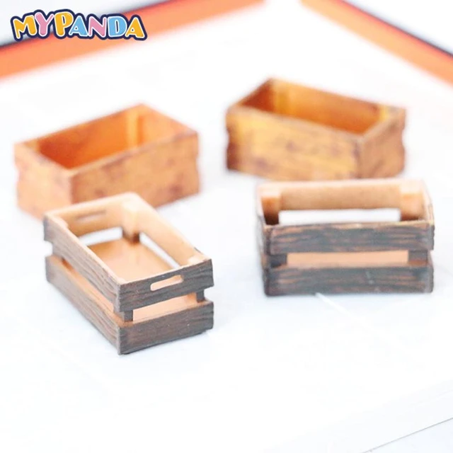 Puppenhaus Miniatur Mini Storage Basket Teile Box Rahmen Box Modell Zubehör  Spielzeug Puppe Haus Home Dekoration - AliExpress