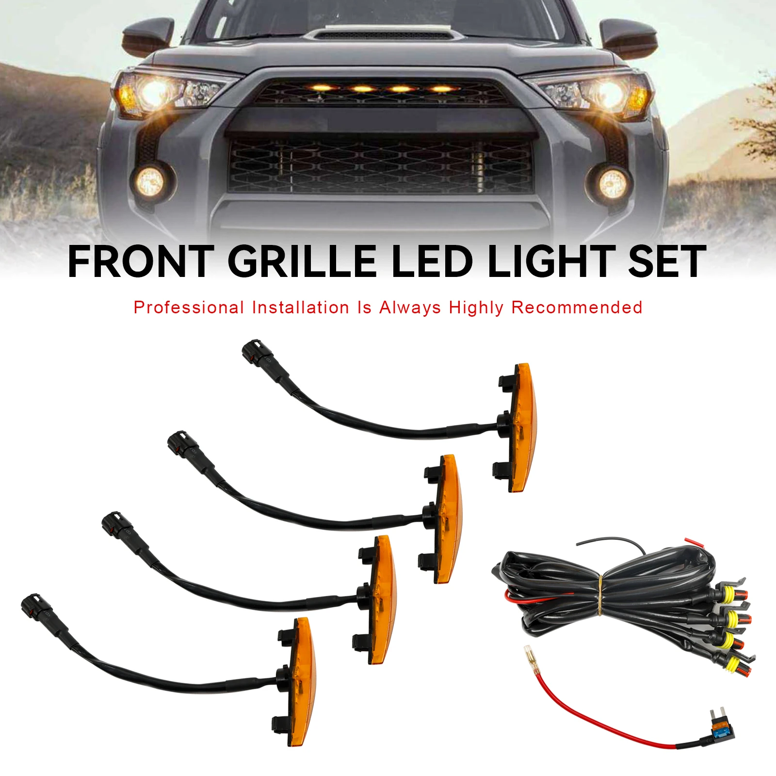 

Artudatech, 4 шт., пластиковые автомобильные решетки для Toyota 4runner 2014-23 TRD Pro