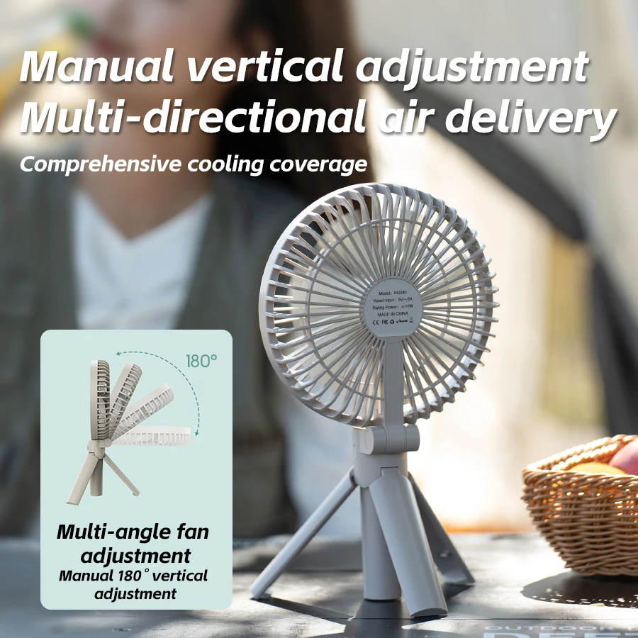 Compact and Rechargeable Multifunctional Handheld Fan with LED Display