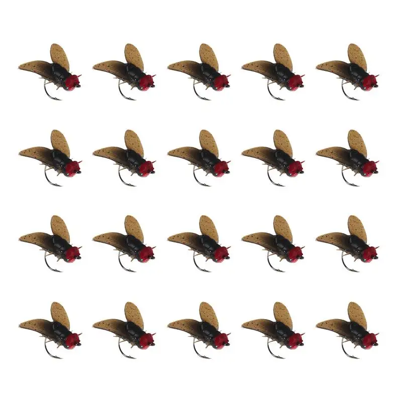 

20 шт., набор рыболовных приманок для ловли нахлыстом