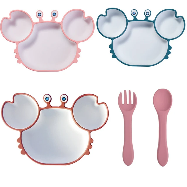 Baby Bowls Plates Spoons Silicone Suction Feeding Food Tableware BPA Free  Non-Slip Baby Dishes Food Feeding Bowl Baby Feeding - AliExpress
