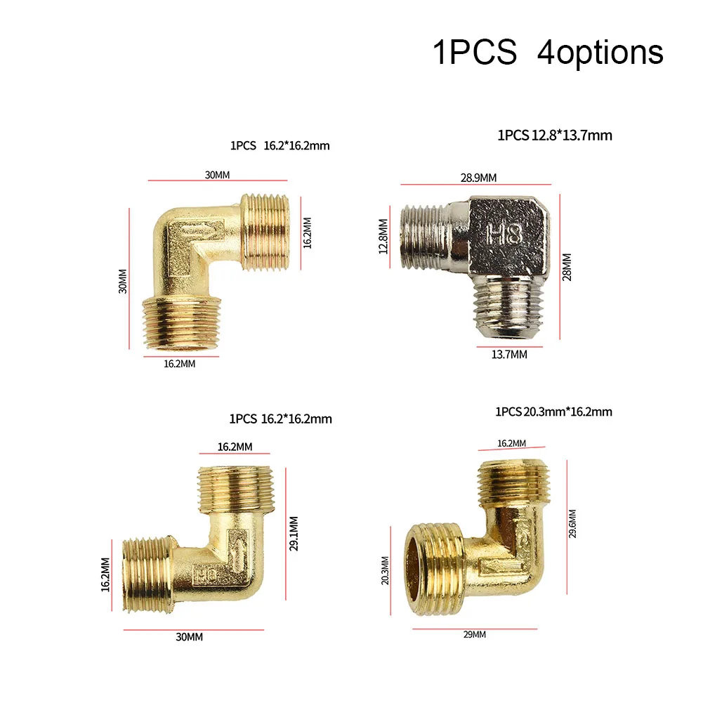 Air Compressor Valve Elbow Unloader Thread Brass 16.5mm Male To Male Check Valve Elbow Coupler Replacement For Air Pump