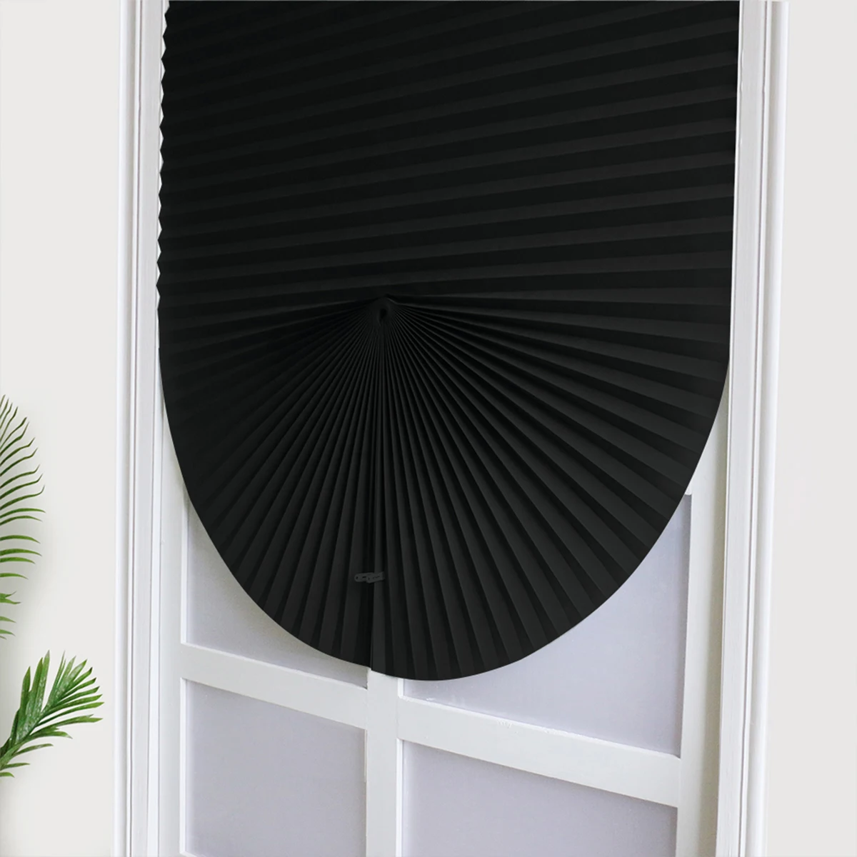 Cordless Pleated Fabric Window Blinds for Bathroom Office Privacy