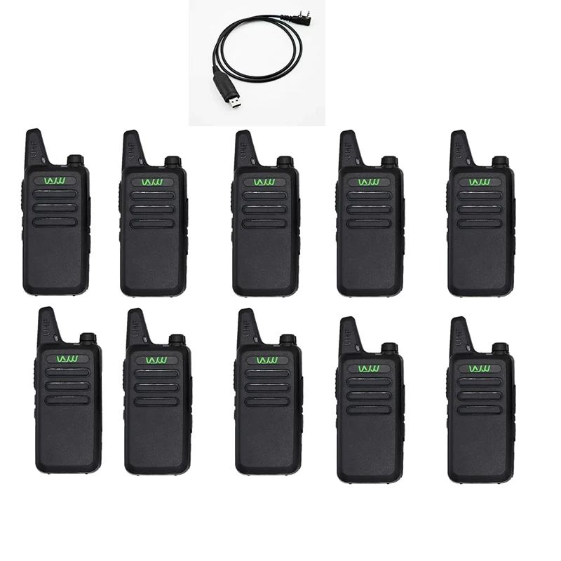 

New 10PCS WLN KD-C1 Mini Radio UHF 400-470MHz Transceiver 5W 16 Channel MINI Two Way Radio HAM