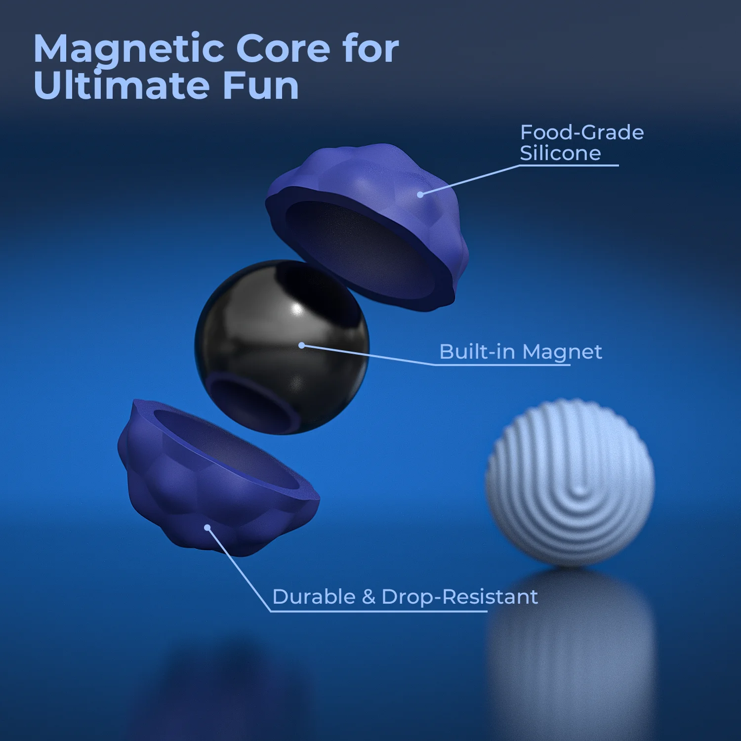 Silicone Magnetic Sensory Balls Fidget Toy Anxiety Relief Stress Sensory Toy Kid Adults Fingertip Activity Small Decoration Toy