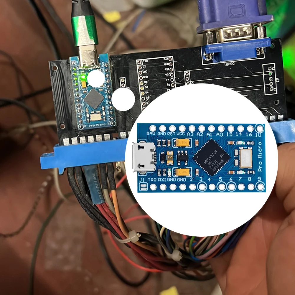 2열 핀 헤더가 있는 프로 마이크로 타입-C 개발 보드 ATmega32U4 Arduino IDE V1.0.1용 5V/16MHz 전압 조정기