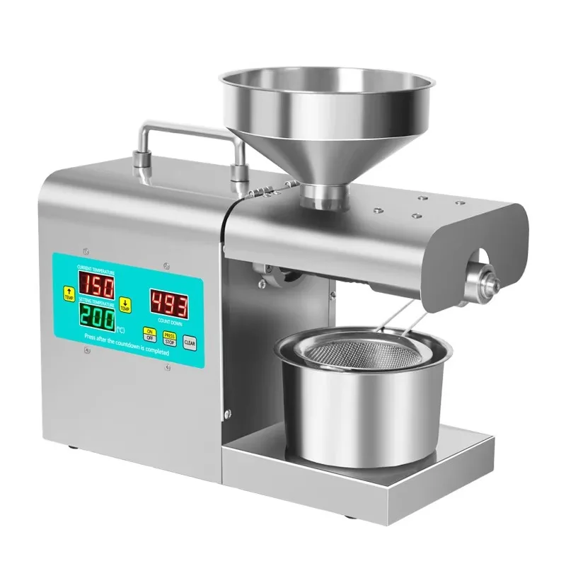 DIVEDEER Household Oil Press Digital Temperature Control Strong Power High Extraction Rate Peanut Sesame Flax Seed Cold Oil Pres