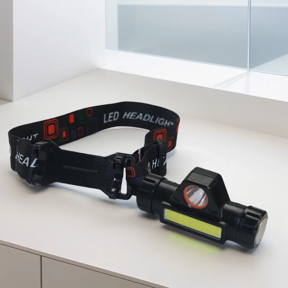 Mini LED Headlamp Waterproof Super Bright Head Torch USB Rechargable 2 Modes Adjustable Headband Outdoor Camping Fishing Lantern