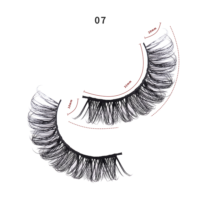 Curl 5 Pairs False Eyelashes Russian volumes 3D Fluffy Mink Lashes Reusable Fake Lashes russian lashes extensions faux cils