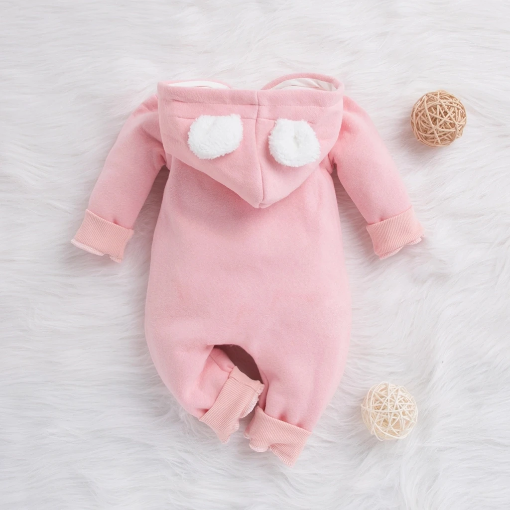 Baby Rompers Baby Jumpsuit PatPat Winter Baby Adorable Cloud Hooded Baby Rompers for Boys and Girls Warm Unisex Bodysuit Clothes