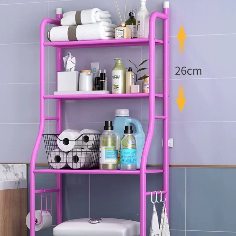 Bathroom Toilet Storage Rack Floor to Floor Toilet Rack Washroom Punching Free Washing Machine Basin Storage Rack 3