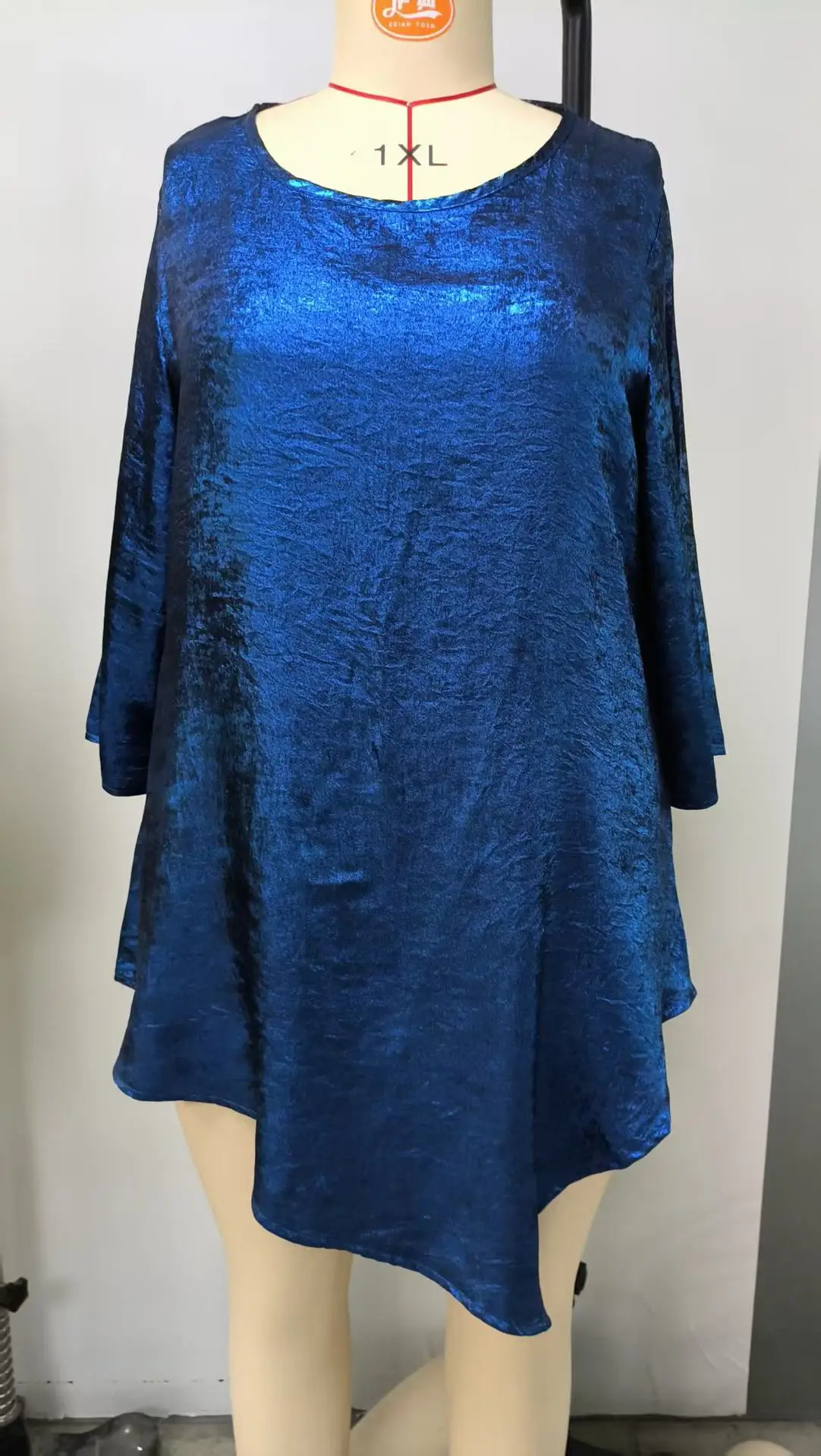 Women Loose Fit Summer T Shirt Long Sleeve Asymmetrical Tee Top