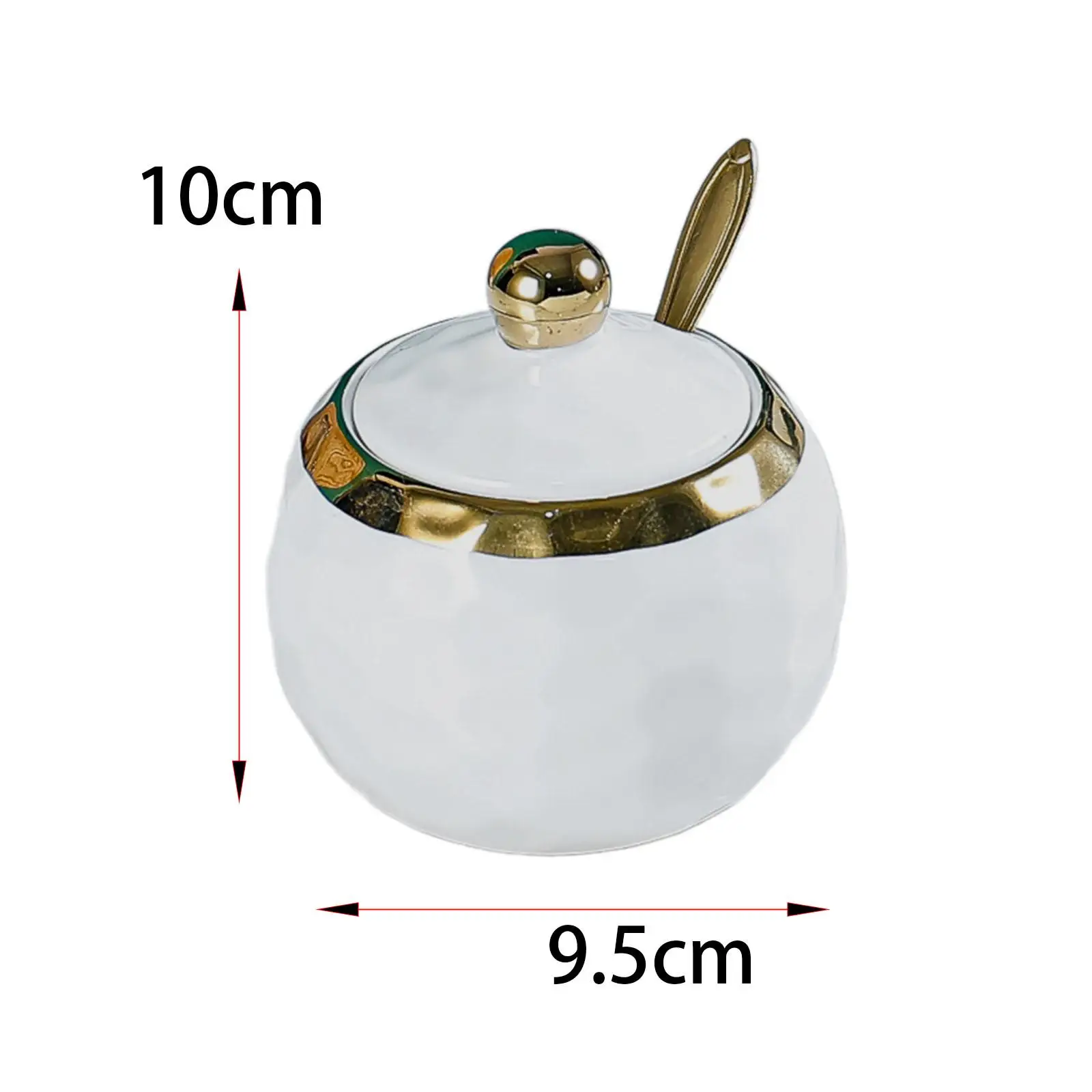 Ceramic Sugar Bowl ,Condiment Jar ,about 300ml ,Condiment Pot, Salt Container for Home Kitchen Coffee Bar Counter Restaurant