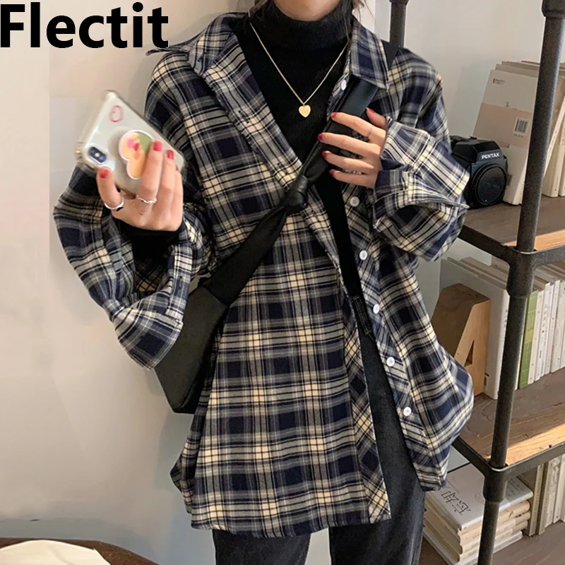 Flectit Plaid Flannel Jacket Female 