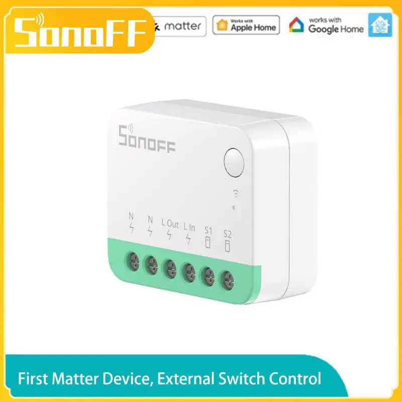 

SONOFF MINIR4M Wifi Smart Switch Matter Light Switch Universal Breaker Smart Home Controller Work With Alexa Google Assistant