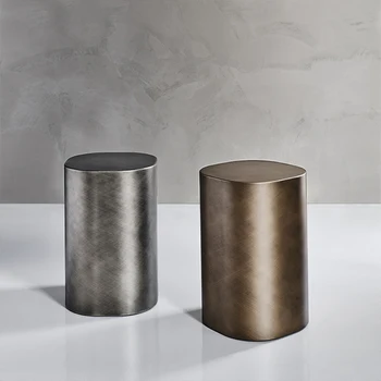 Tavolino da salotto in acciaio grafite antico di design italiano tavolino in metallo oro argento per soggiorno moderno