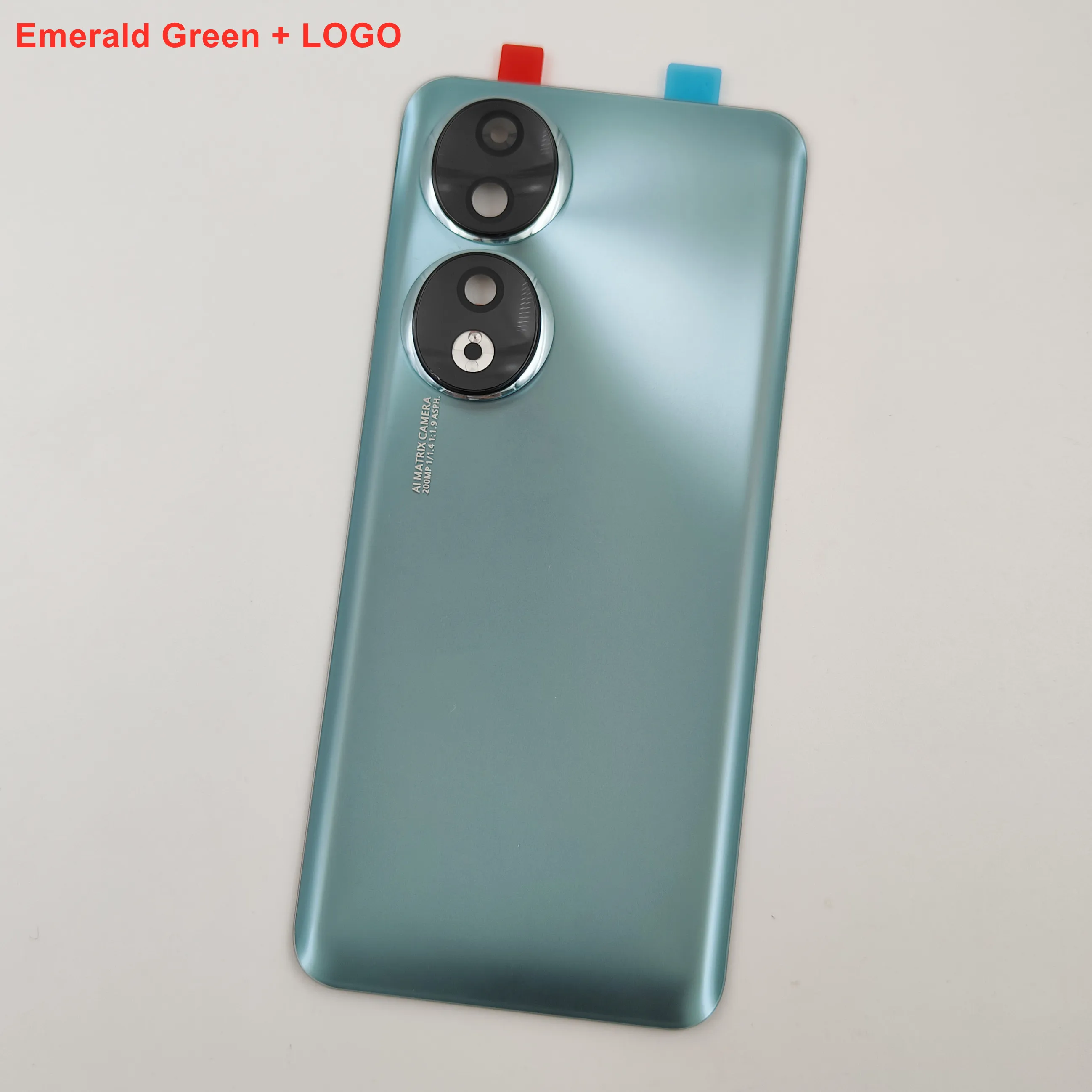 Huawei Honor 90 용 후면 유리 문짝 배터리 커버, Honor90 후면 뚜껑 하우징 케이스, 카메라 렌즈, 정품 접착제