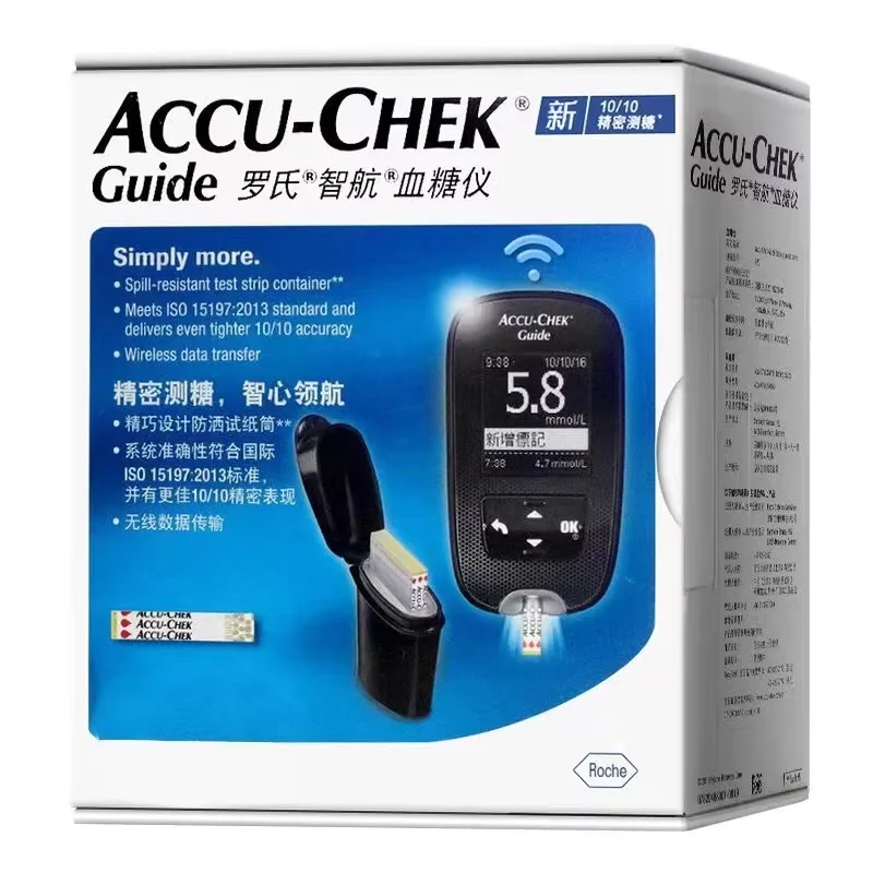 ACCU Chek Guide Blood Glucose Accu Chek Glucose Test Strips & Lancets Sets Blood Meter Test Kit Free Taking Needle