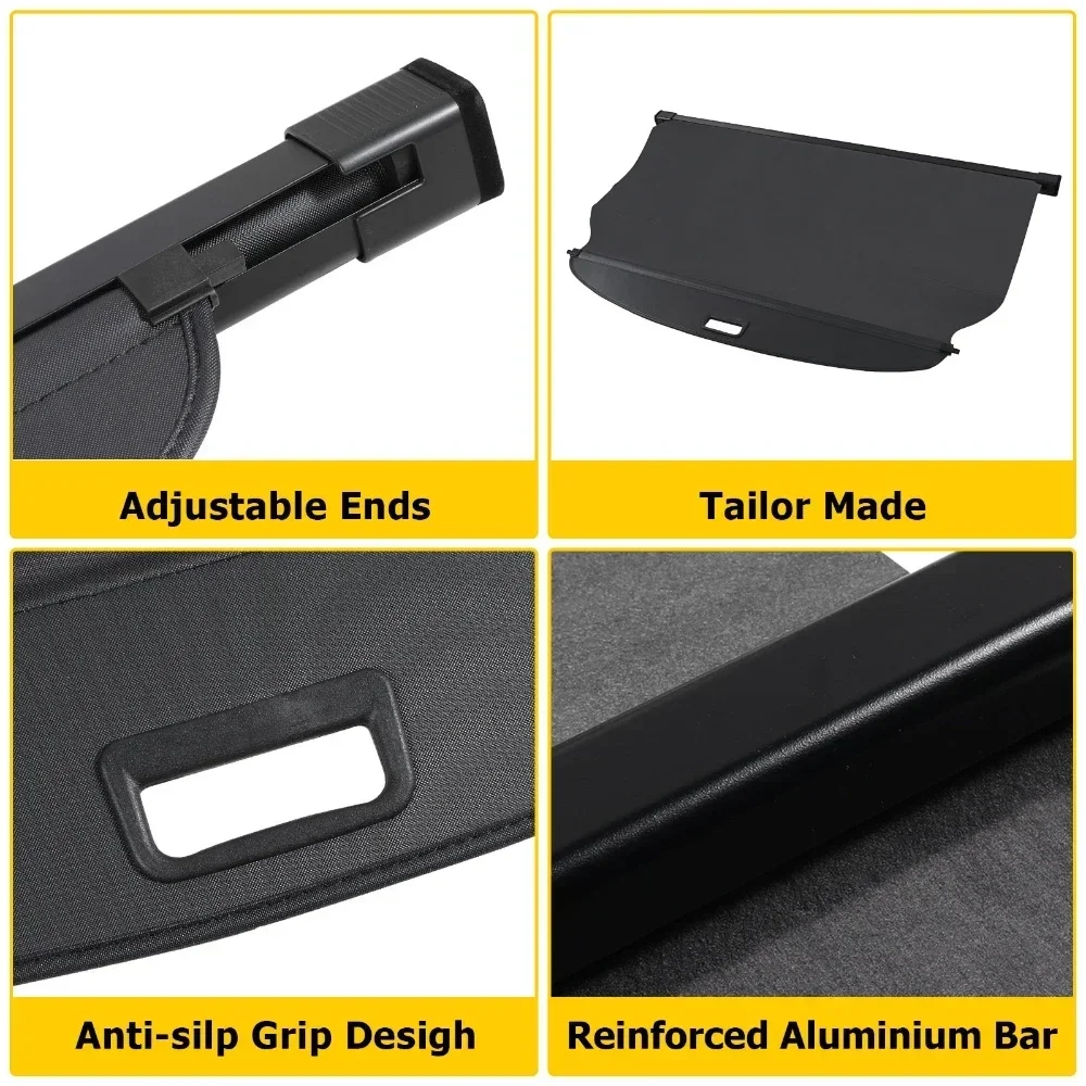 현대 투싼 후방 트렁크 화물 커버, 2016-2025 개폐식 커튼, 후방 화물 보관 랙, 수하물 프라이버시 보안 실드