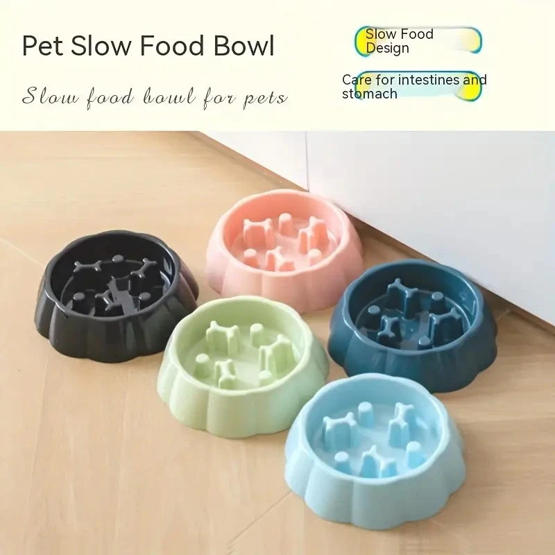 Platz Haustier Langsam Fütterung Katze Schüssel Anti-würgen Hund Puzzle Futternapf Wasser Becken Anti-Umdrehen Katze Fütterung trinken Container – Detail 13