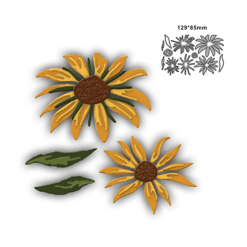 New Black Eye Susan Metal Cutting Die Clipbook Stamp/Album Decorativo In Rilievo Carta Di Carta Fai Da Te