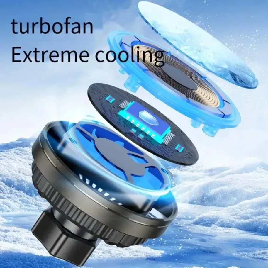 VIKEFON New ice Cooling Magnetic Wireless Car Charger Car Phone Holder Fast Charging Station for iPhone 16-12 Pro Max MacSafe