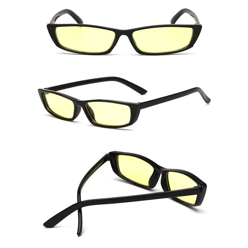 Small Rectangle Sunglasses Women's Fashion Retro Small Frame Sun Glasses Vintage Square Narrow Sunglasses Trending UV400 Eyewear