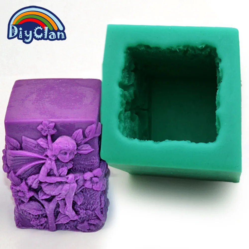 

DIY Silicone Molds For Cake Soap Form 3D Rectangle Beautiful Faery Candle Chocolate Mold S0028TS25