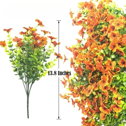 Vibrant 35cm UV - Resistant Artificial Daisy Flowers for Outdoor and Home Decor (Orange)