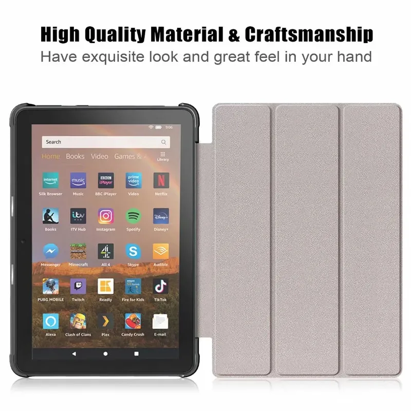para Fogo hd 2023 Case Trifold Couro Magnético Inteligente Capa para Amazon Fire hd Case 2023 Fogo Hd8 Plus 2023 Capa 12th Gen - Imagem 2