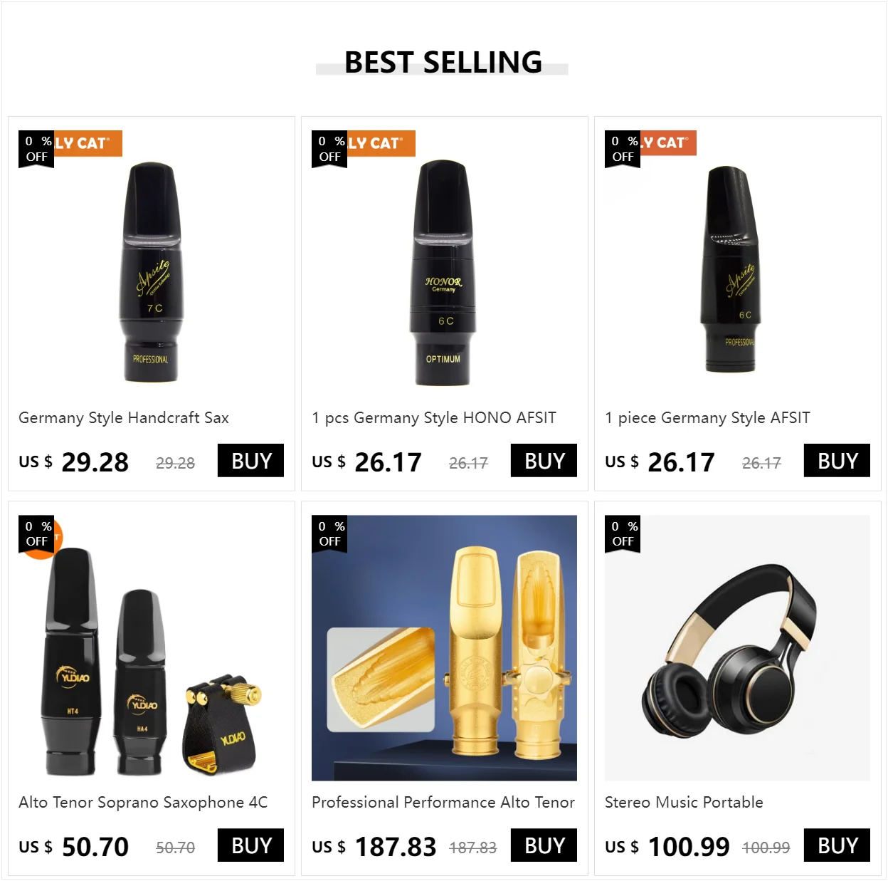 Profession elle Leistung Alt Tenor Sopran Saxophon Messing vergoldet Metall Mundstück beliebte Jazz Musikstil Mundstück – Detail 1