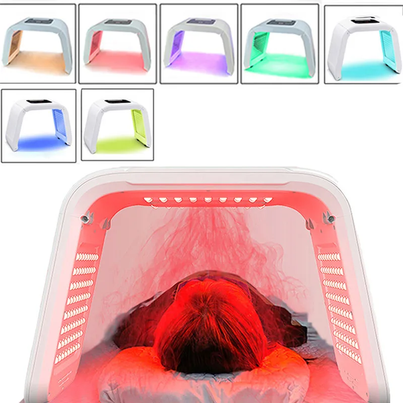 7 Colors LED Photon Machine With Nano Spray Beauty Salon Home Use Face Body LED Mask PDT Machine Skin Hydrating SPA Skin Care led facial mask