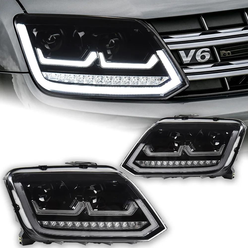 AKD Car Styling Head Lamp for VW Amarok Headlights 2010 2020 LED