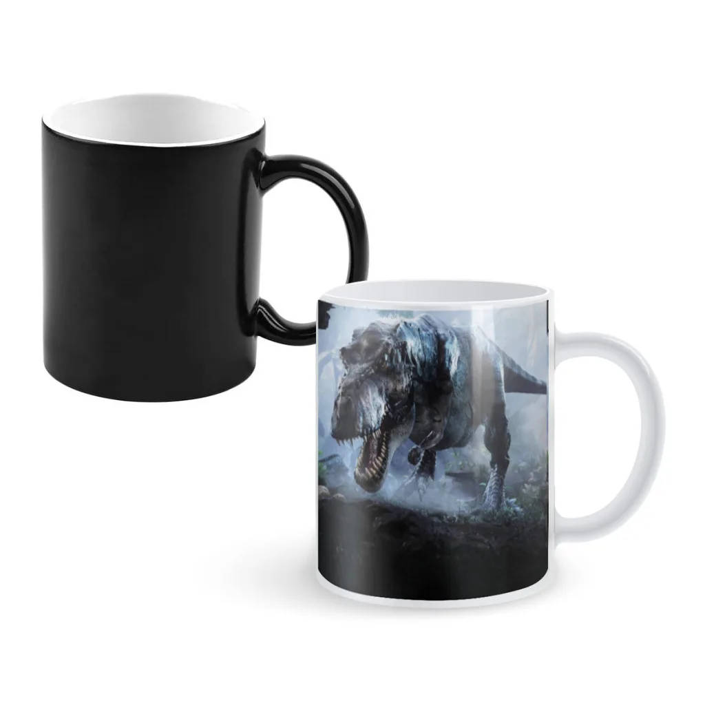 

Jurassic-Creative Change-ceramic Mug Heat Revealing Coffee Cup Breakfast Cup Mug Friends Gift