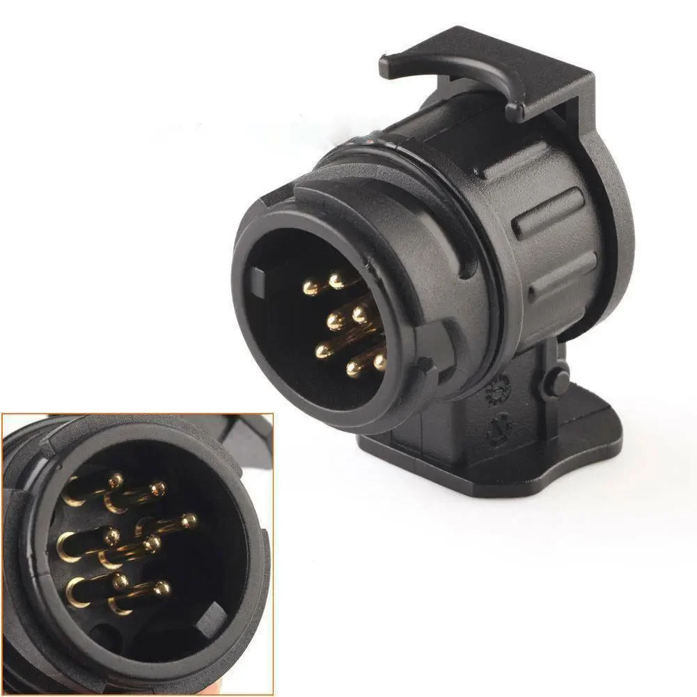 Trailer Plug Adapter 7 Pin To 13 Pin Plug Adapter Trailer Connector 12V Towbar Towing Waterproof Plugs Socket Adapter Car Truck Caravan Accessories