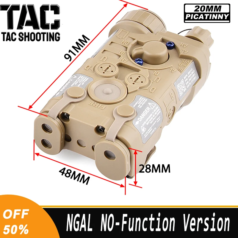 

WADSN NGAL Tactical Flashlight Nylon Material Quality Laser Indicator Dummy Model Hunting Weapon Accessory No Function Version