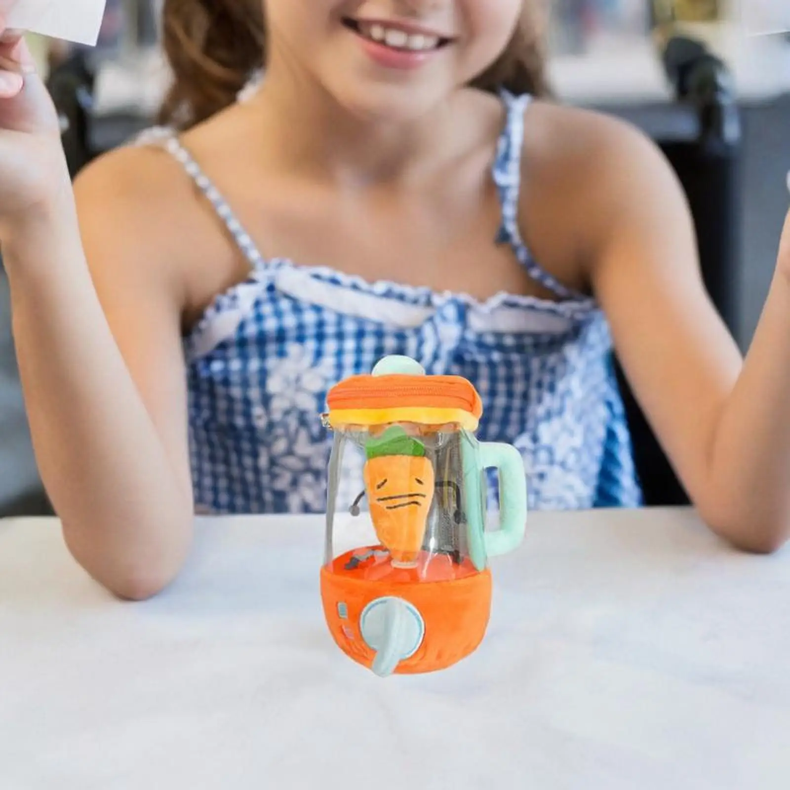 Carrot Juicer Plush Toy Plush Vegetable Toy Cartoon for Children Boys Girls